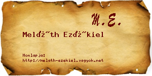 Meláth Ezékiel névjegykártya